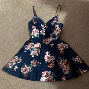 Floral print hoco dress